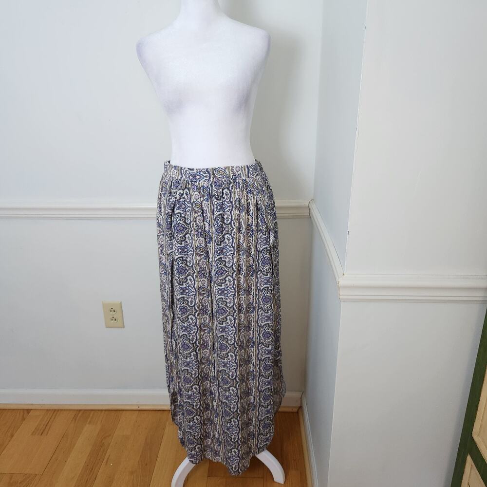 New American Eagle Maxi Skirt Size Medium Womens Boho Beach Side Slits Festival